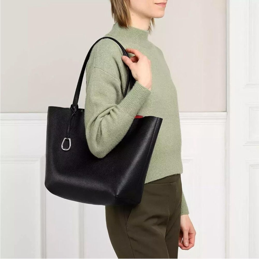 Lauren Ralph Lauren Large Reversible Tote Bag, Pouch & Handbag, NWT - Picture 3 of 15